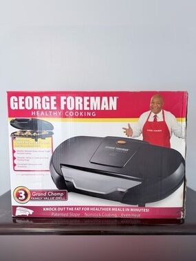George Foreman Indoor Grill - White/Red Branding